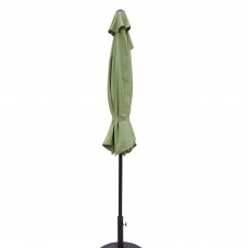 Island Umbrella Lanai 9-ft Half Umbrella in Burgundy Polyester with Wind Vent, Bronze-Tone Finish   567880709